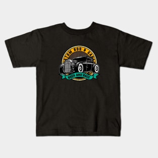 Rock and Race Hot Rod Garage Classic Car Kids T-Shirt